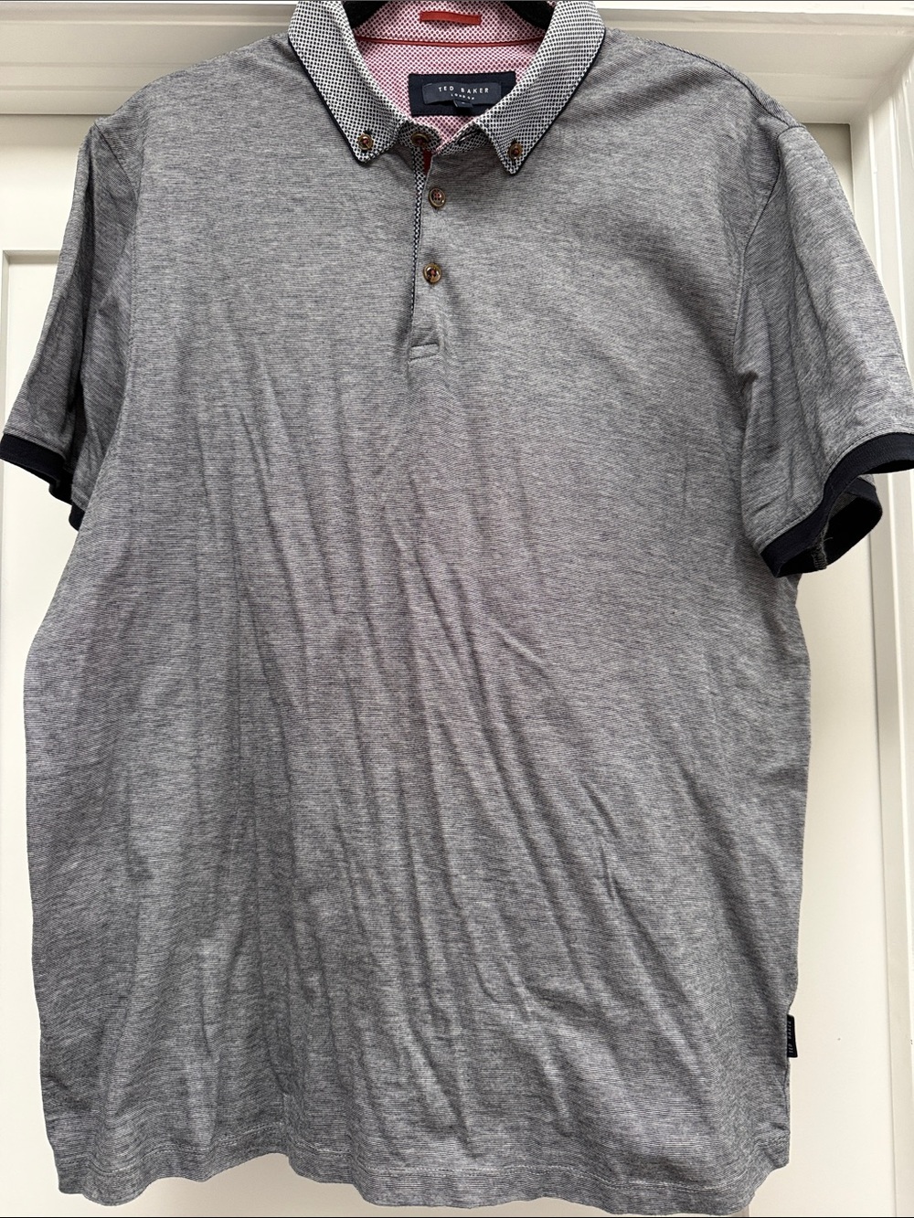 Ted Baker Short Sleeve Polo with Contrast Collar